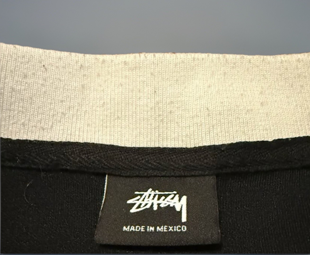 Stussy World Tour Graphic Black Short Sleeve Polo Shirt Men's Logo   thumbnail 3