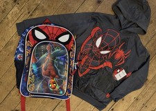 NEW Boys Size 10/12 Spider-Man Hoodie And Full Size Spider-Man Backpack