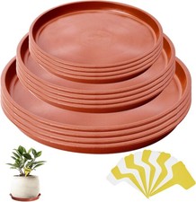 GAOHAN 12 Pack Plant Pot Saucers, Durable Plastic Plant Trays for Pots,Plant Po
