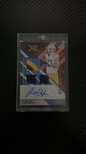 2020 Panini XR Justin Herbert Rookie Triple Swatch Auto Red /25 #203 Chargers