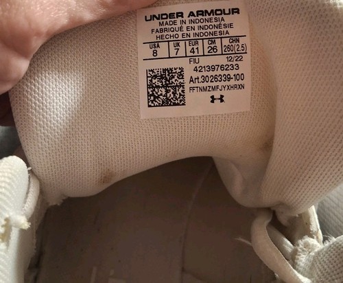 Botines Under Armour para hombre blancos talla 8 #Art.30263339-100 - Imagen 9 de 17