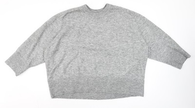 Next Petite Damen Pullover grau Strick Rundhals Relaxed Fit XL