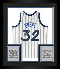 Framed Shaquille O'Neal Magic Signed Mitchell & Ness 1993-1994 Jersey w/HOF Insc