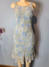 Vtg Y2K Jonathan Martin Floral Midi Dress Women Sz 10 Cottage Fairy Wedding Gues