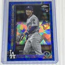 2025 Topps Chrome Sapphire Update Hyeseong Kim Rookie LA Dodgers