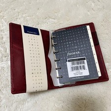 FILOFAX Lockwood BURGUNDY Pocket Slim Planners Organizers With Accessories Boxed