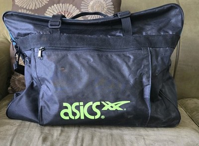 Vintage 90s ASICS Sports Travel Bags Duffle Teal Black Athletic 80s Footlocker