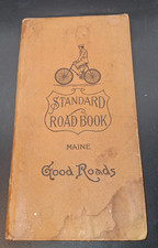 1897 Mappa Bicicletta Carrozza Guida Auto Standard Road Book Maine Buone Strade