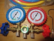 Ziss A/C Diagnostic Manifold Gauge Set for Refrigeration Charging, Fits R12 R...