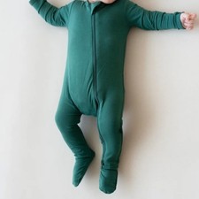 Kyte Baby Zippered Footie in Emerald Pijama Sz 0-3 M Sleepwear Longwear Travel