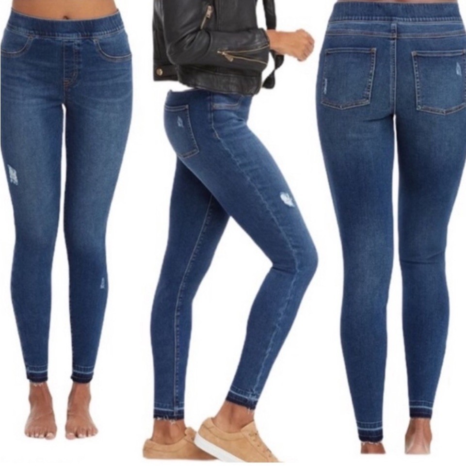SPANX Pull On StretchDistressed Ankle Skinny Jean… - image 2