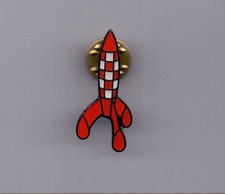 PIN'S . HERGE . LA FUSEE ( TINTIN )  . CORNER . 1990' . ( PIN'S 87 ) .