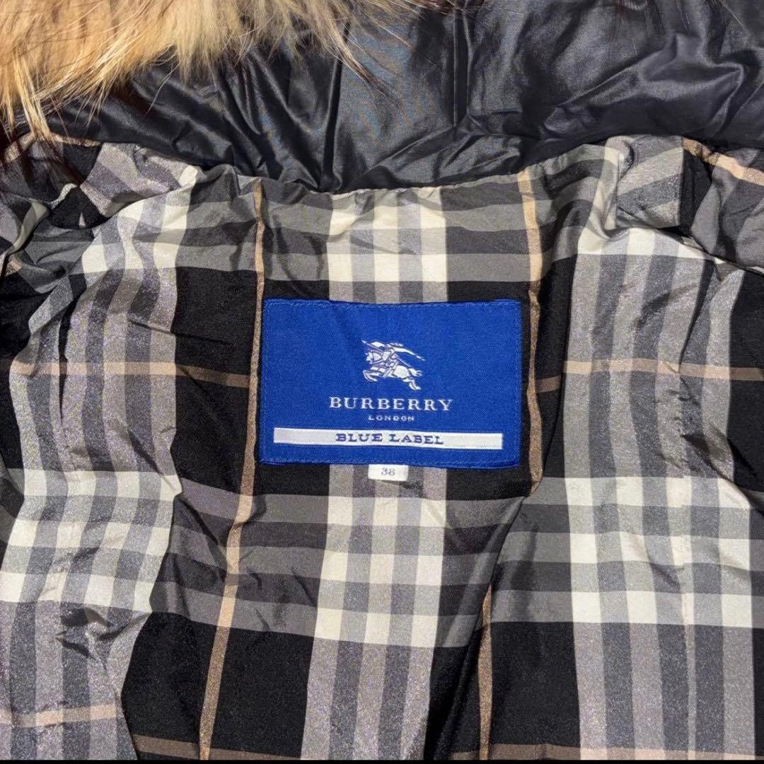 BURBERRY BLUE LABEL Down Jacket Removable Raccoon Fur… - Gem