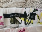 Insight Size 12 White With Pink Purple Floral Print Stretch Straight Leg Summer — photo 2