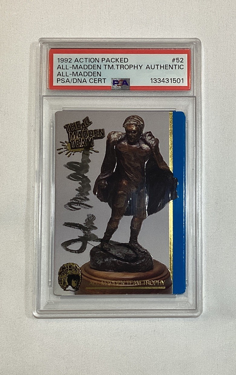JOHN MADDEN 1992 ACTION PACKED ALL-MADDEN CARD #52 SIGNED AUTOGRAPH PSA AUTO