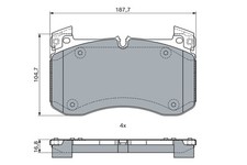 BOSCH Bremsbeläge Bremsbelagsatz für Mercedes-Benz G-Klasse W463 GLE Coupe