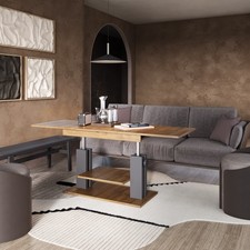 Moduvo, Halifax Oak effect, Extending Coffee table to Dining table
