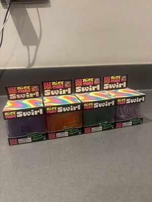 4 x Needoh Nice Cube Swirl FULL COLOUR SET - Original   - UK VERKÄUFER 