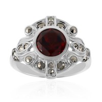Cavill Ring Mosambik Granat 1,42Ct Sterlingsilber Markasit Damen