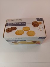 3er Set Ernesto Keksstempel, "Hand Made", Schneeflocke, Rentier Silikon/Holz