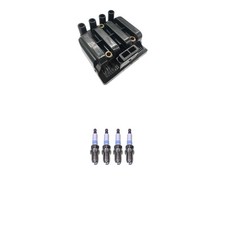 Hitachi Ignition Coil 4 Denso Double Platinum Spark Plugs Kit For Jetta 2.0 L4