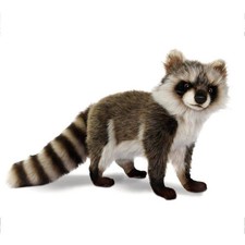 35cm Hansa Standing Racoon Plush Cuddly Realistic Handmade Stuffed Animal Toy