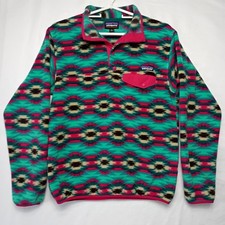 Patagonia Fleece Pullover Womens Small Synchilla Snap-T Wild Desert Aztec