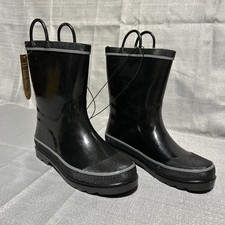 NWT Western Chief Black Rain Boot Kid Size 3 Rubber Waterproof