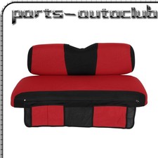 Black and Red Golf Cart Front Seat Cover with Storage Bag fits EZGO TXT