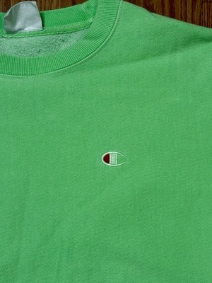 トップス 80s Champion Reverse Weave Crew Sweat Vintage 80s Champion Reverse Weave Sweatshirt Crewneck Neon Green