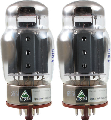 6550, Tung-Sol Reissue Vacuum Tube, Apex Matched Pair, Power