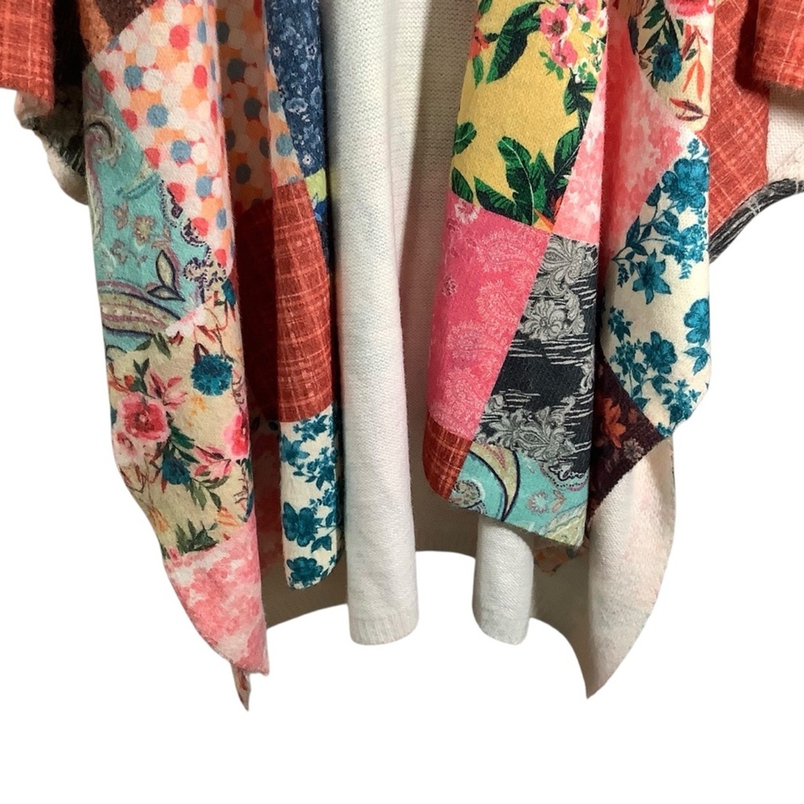 Reversible Patchwork Kimono Cardigan Multicolor - image 4