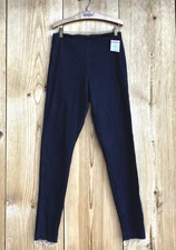 Commando NWT High Waist Denim Leggings Raw Hem Sz Large