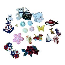 Lot Of 21 Vintage 1970-80s Patches, Jean Pockets, Appliques, Embroidery