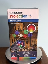 NIB Led LightShow Projection Multicolor Snow Flurry Swirling Snowflakes