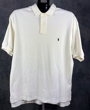 Polo Ralph Lauren Men  s Cream Polo Shirt Size L 100 Cotton Pre-Owned Excellent