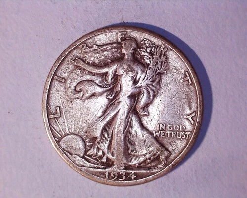 1934-S WALKING LIBERTY "SILVER" HALF DOLLAR VF+ COND. **112-6