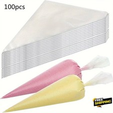 New 100PCS Disposable Pastry Bags Extra Strong Cake Decorating Icing Pipin - NEW