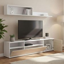 - Parete Attrezzata Gabberi, Composizione Soggiorno, Mobile Salotto Multiuso, Ar