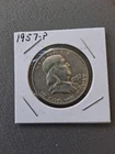 1957-P FRANKLIN HALF DOLLAR - 90% SILVER  Under Melt Price