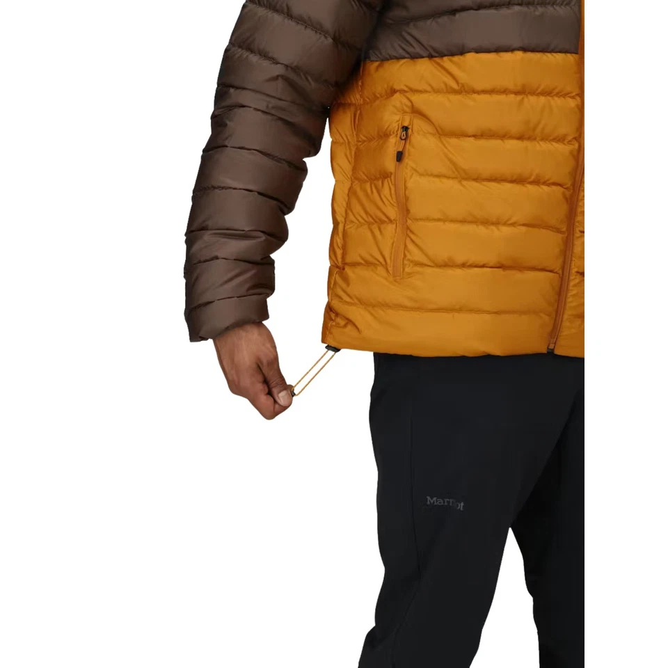 Marmot Highlander Hoody Men's Winter Jacket, Claystone/Honey Glaze, Medium - Image 4 of 4