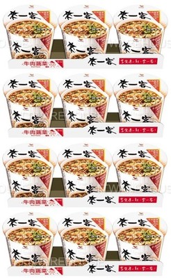 (12 BOWLS) UNI-PRESIDENT One More Cup Beef Instant Noodle 來一客 牛肉蔬菜風味 (12碗)