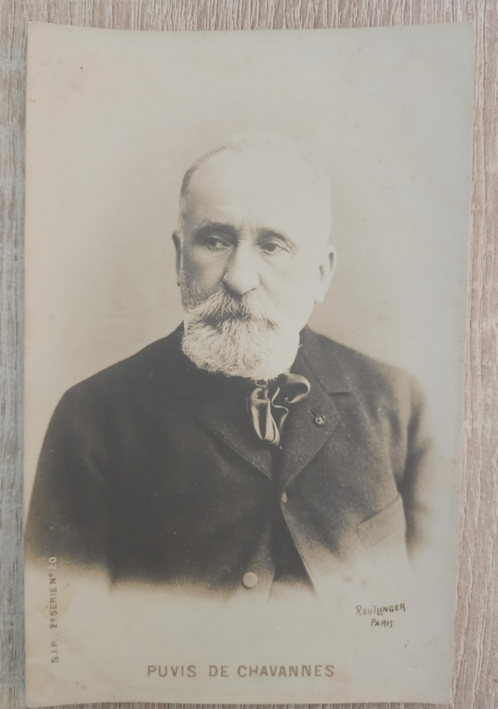 Old postcard portrait Puvis de Chavannes (Reutlinger, Paris) 1900