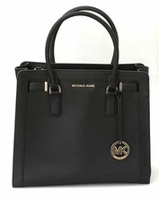 Michael Kors Black Leather Tote Bag Handbag/Crossbody