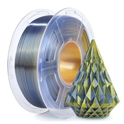 JAYO SILK Zweifarbig 3D Drucker Filament Schwarz & Gold 1,75mm 1,1KG Glänzend