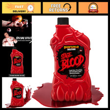 18 oz Fake Blood Bottle for Halloween Costume, Zombie Makeup  Dress Up Props