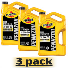 3-Pack Pennzoil 5W-20 Full Synthetic Motor Oil 5 Qt | Free Shipping 18.30 per gallon