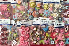 YOU CHOOSE - RARE BEAUTIFUL RETIRED FLORAL FLOWER 3D Stickers - SANDYLION