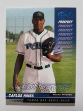 2005 Leaf Carlos Hines Blue Press Proof #205 #'d 12/75