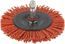 Nylon Wire Wheel Brush, Aggressive, &Oslash; 75 Mm, Hexagon Shank I 1500000